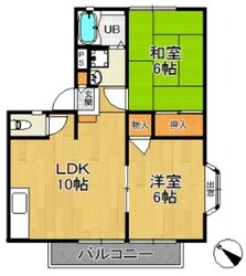 ハイツ若狭の物件間取画像